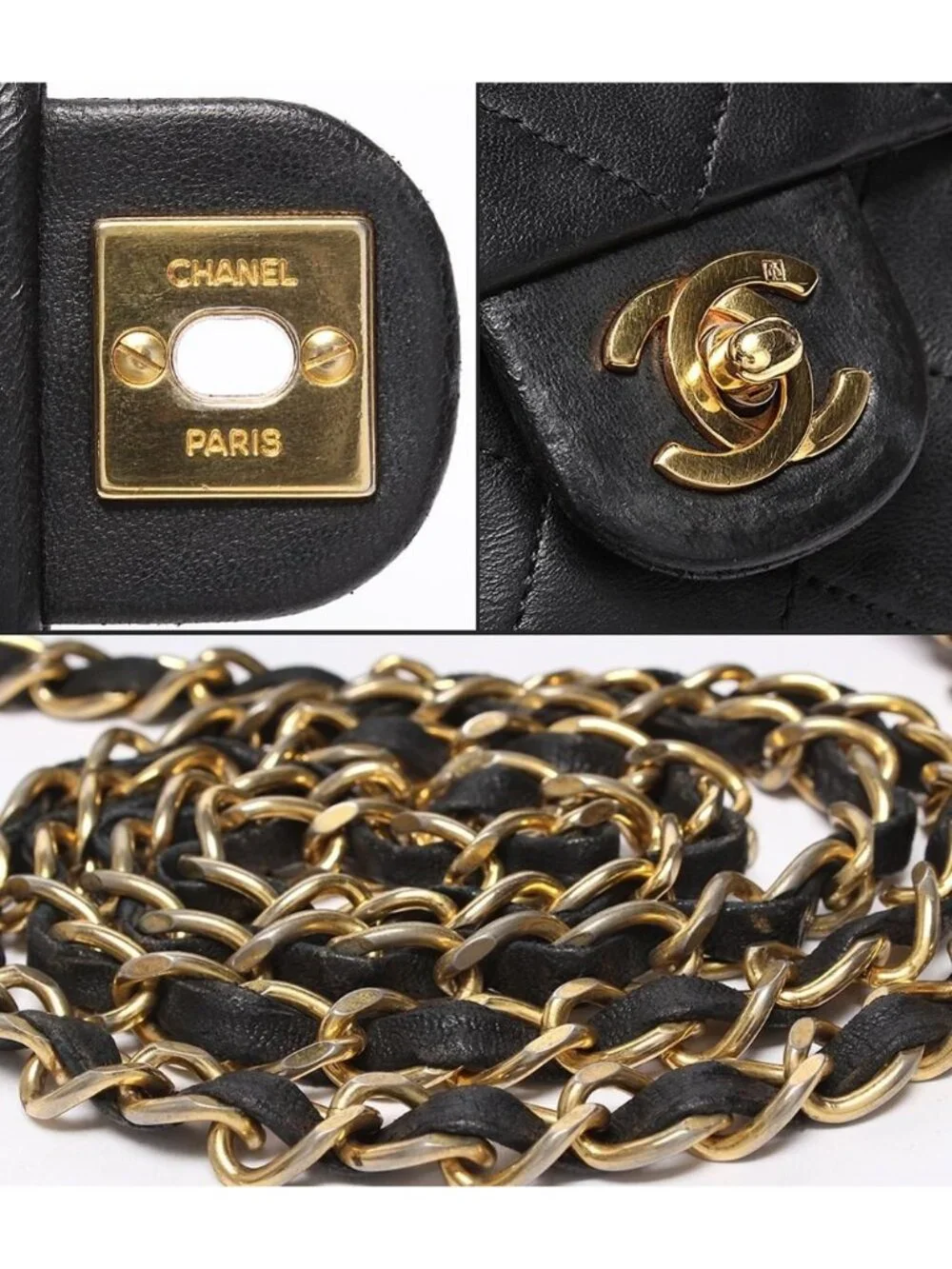 Chanel Chain Shoulder Bag Gold Mini Quilted 20